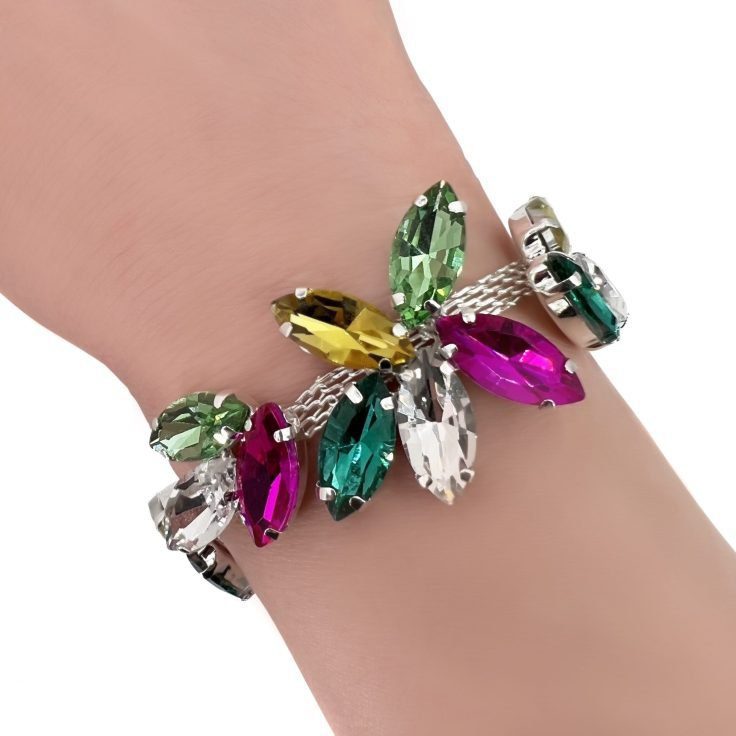 Bracciale Con Pietre Multicolor- Brc155
