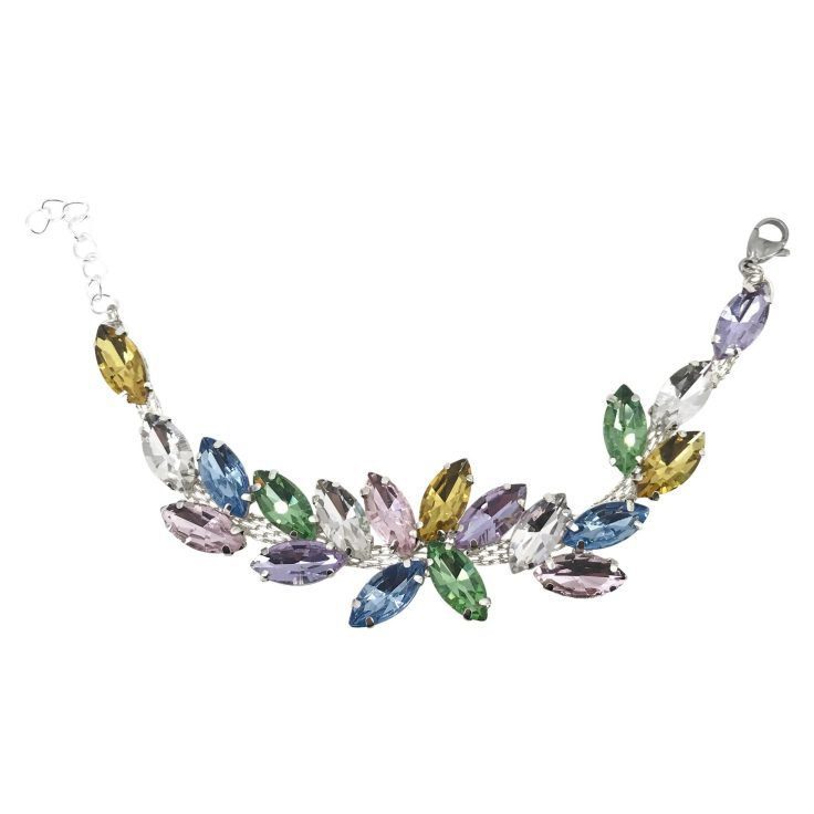 Bracciale Con Pietre Multicolor - Brc146