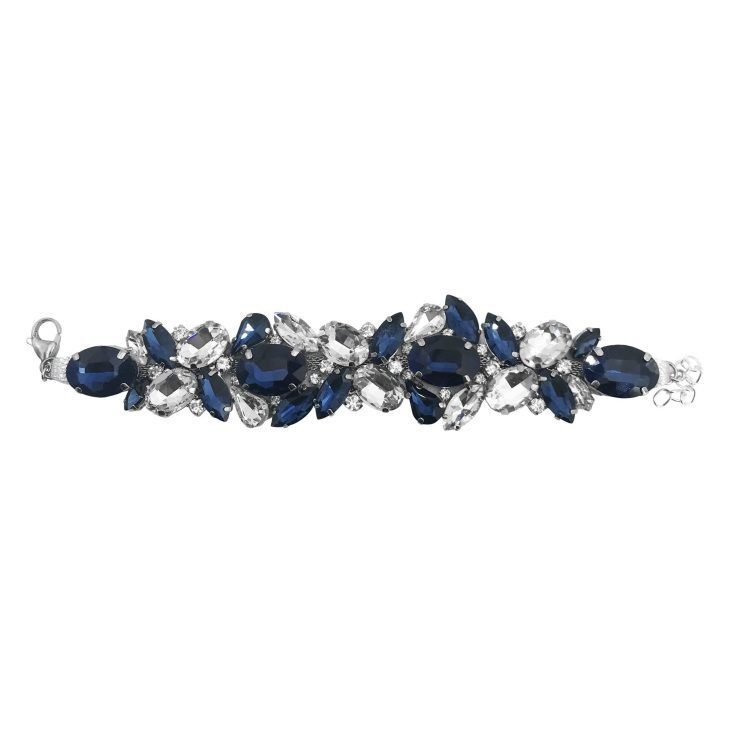 Bracciale Con Pietre Blu E Crystal - Brc184