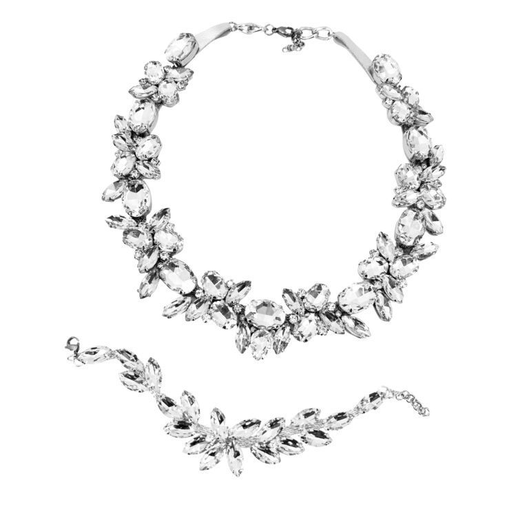Collana E Bracciale Con Pietre Crystal - Cod.pr01