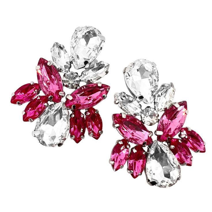 Orecchini Con Pietre Crystal E Ciliegia - Cl1253
