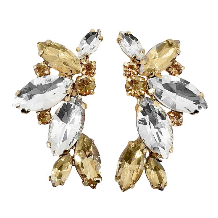 Orecchini Con Pietre Crystal E Oro - Cl1271