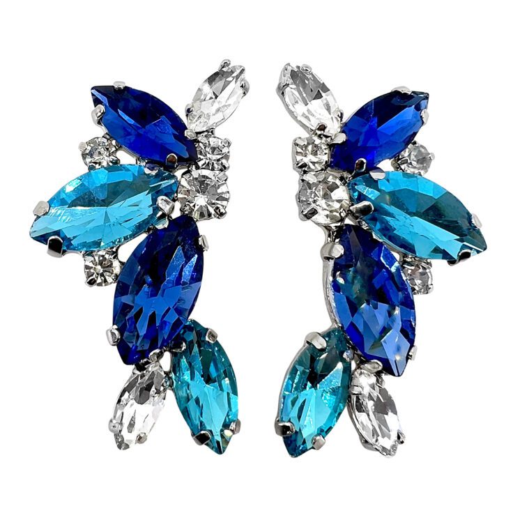 Orecchini Con Pietre Turchesi E Blu Elettrico - Cl1324