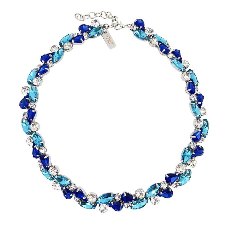 Collana Con Pietre Turchesi E Blu Elettrico - Amelia04