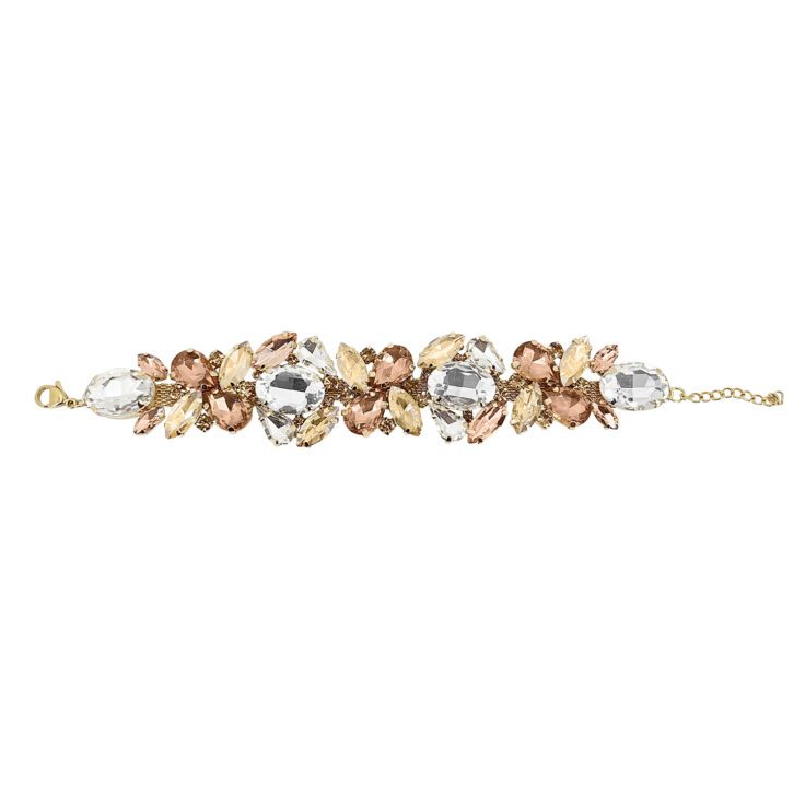 Bracciale Con Pietre Oro Crystal E Rosa Cipria - Armonia14