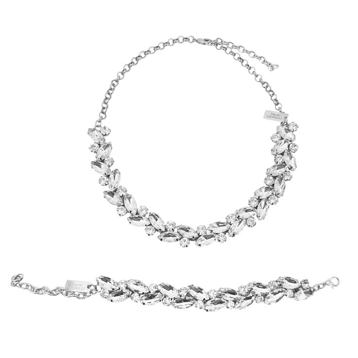 Collana E Bracciale Con Pietre Crystal - Pr307