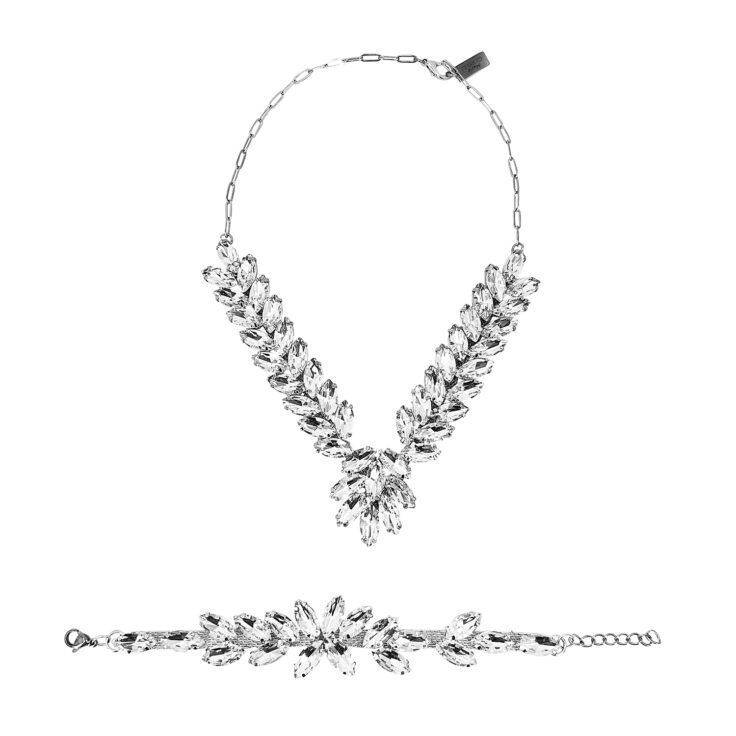 Collana E Bracciale Con Pietre Crystal - Pr298