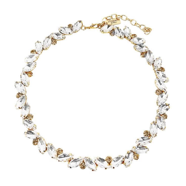 Collana Con Pietre Oro E Crystal - Eva02