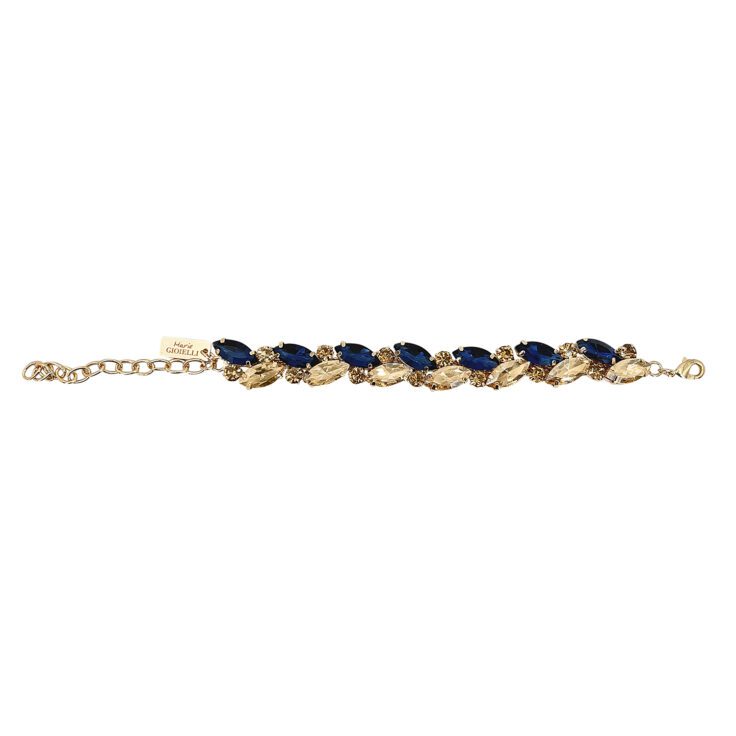 Bracciale Con Pietre Oro E Blu - Grazia7