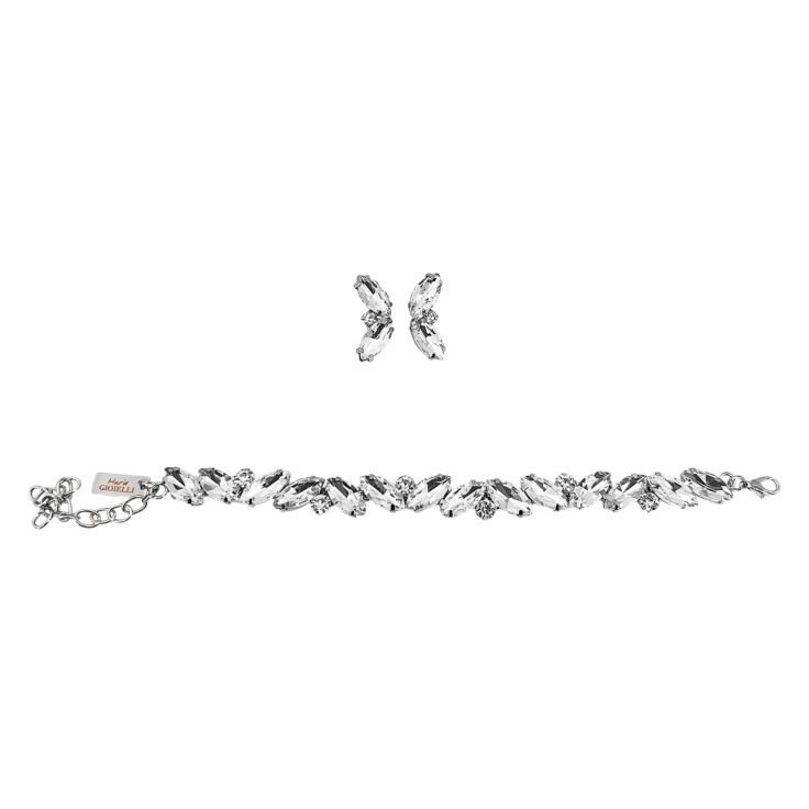 Orecchini E Bracciale Con Pietre Crystal - Pr291