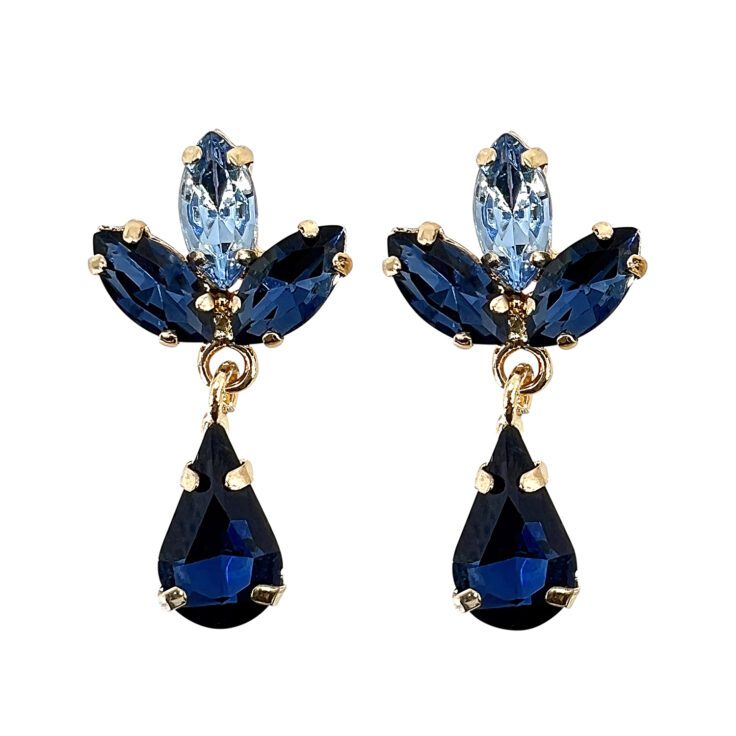 Orecchini Con Pietre Blu E Celesti - Hera2