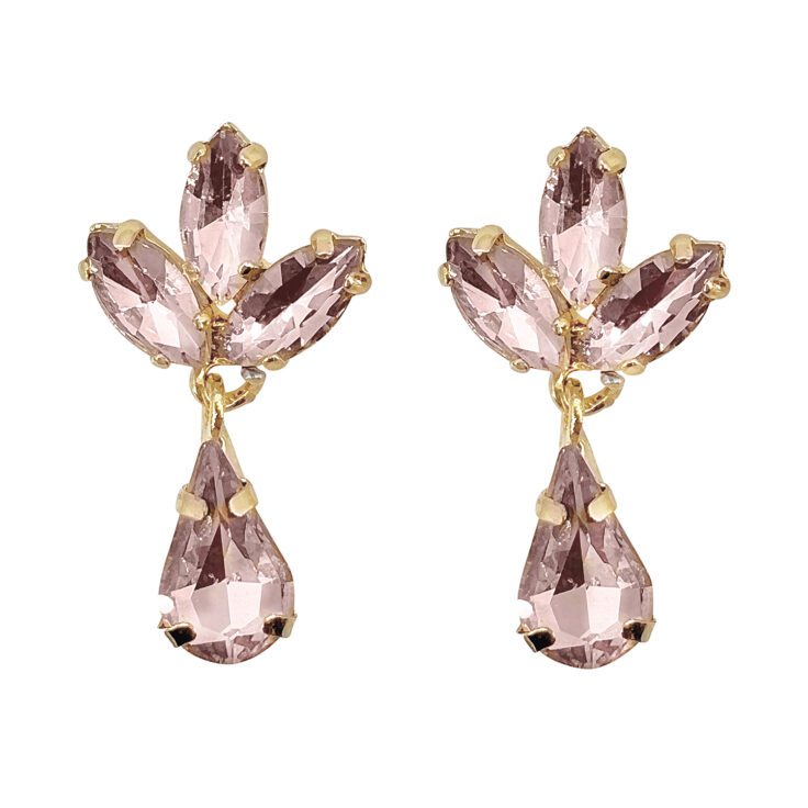Orecchini Con Pietre Rosa - Hera15