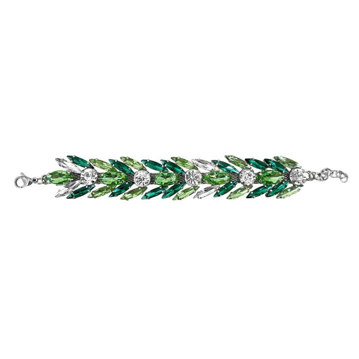 Bracciale Con Pietre Verdi E Crystal - Resilienza8