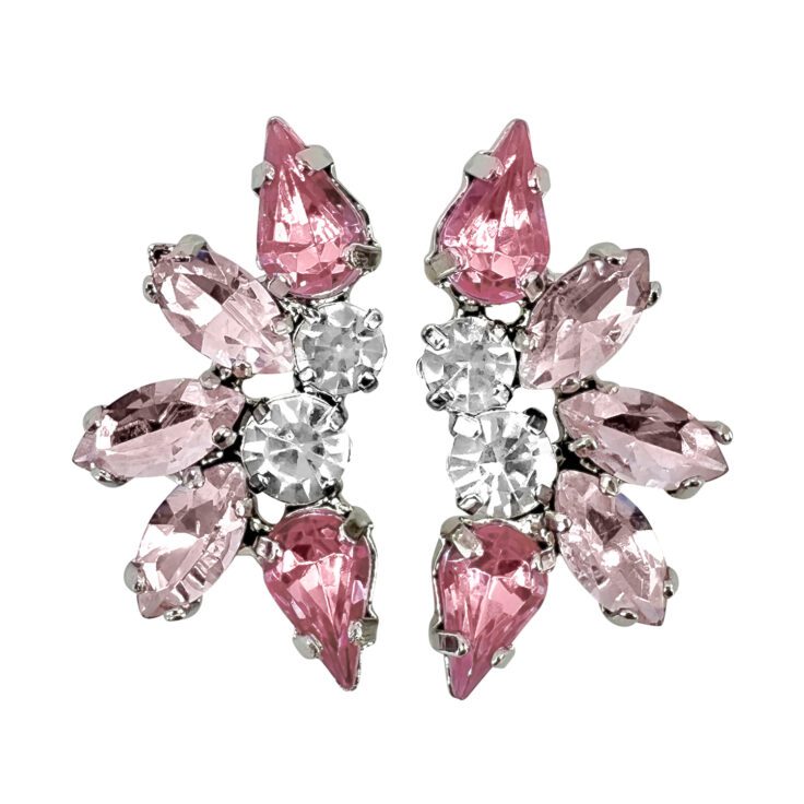 Orecchini Con Pietre Rosa - Atena36