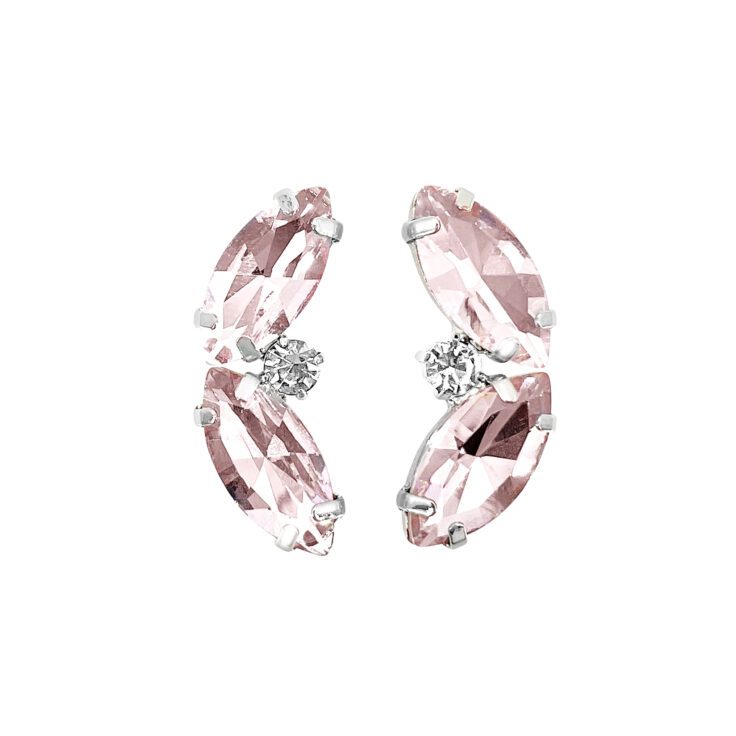 Orecchini Con Pietre Rosa - Elettra28