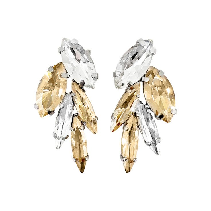 Orecchini Con Pietre Oro E Crystal – Iride1