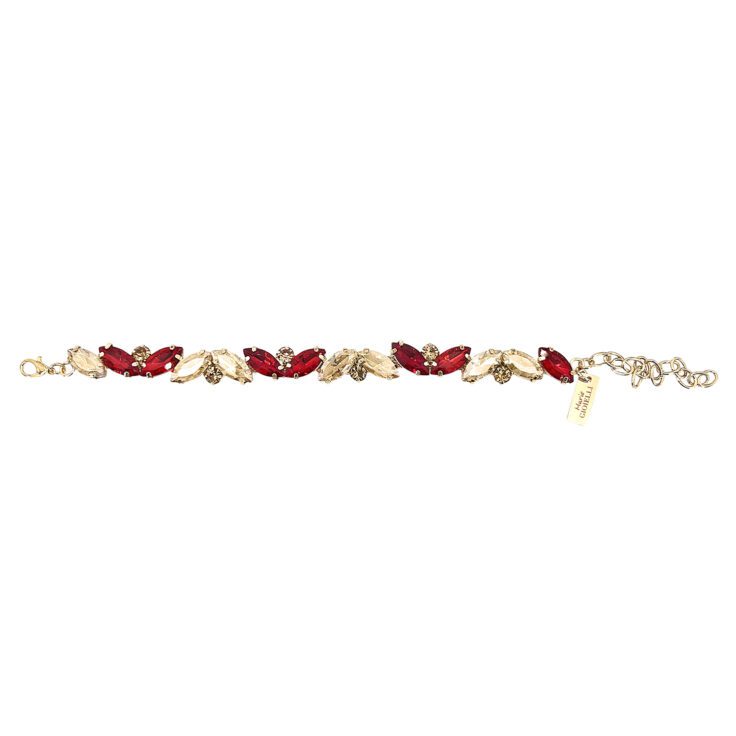 Bracciale Con Pietre Rosse E Oro - Innovazione07