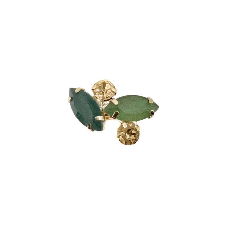 Anello Con Pietre Verdi - A10Elettra