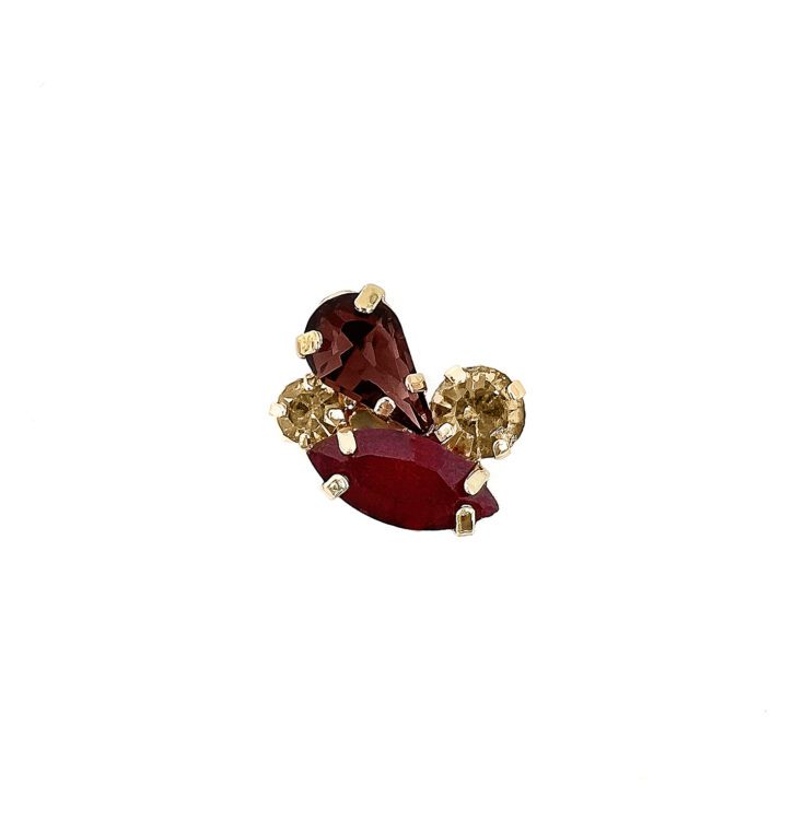 Anello Con Pietre Burgundy - A17Diana