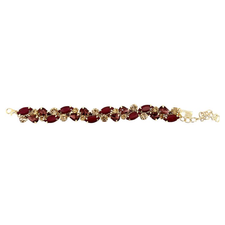 Bracciale Con Pietre Burgundy - Saggezza14