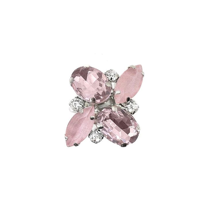 Anello Con Pietre Rosa - A23Afrodite