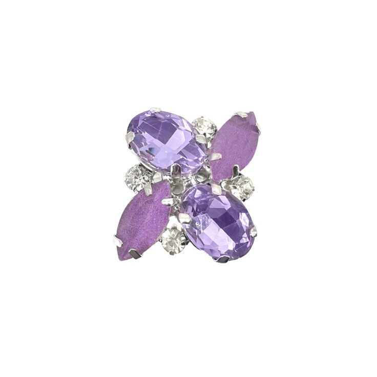 Anello Con Pietre Lilla E Ametista - A28Afrodite