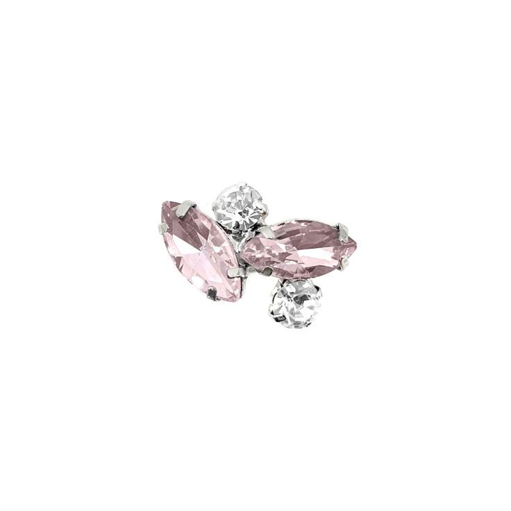 Anello Con Pietre Rosa - A9Elettra