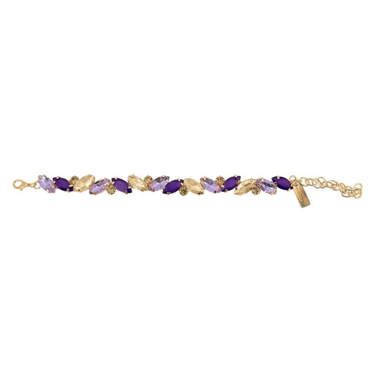 Bracciale Con Pietre Viola Ametista E Oro - Innovazione12