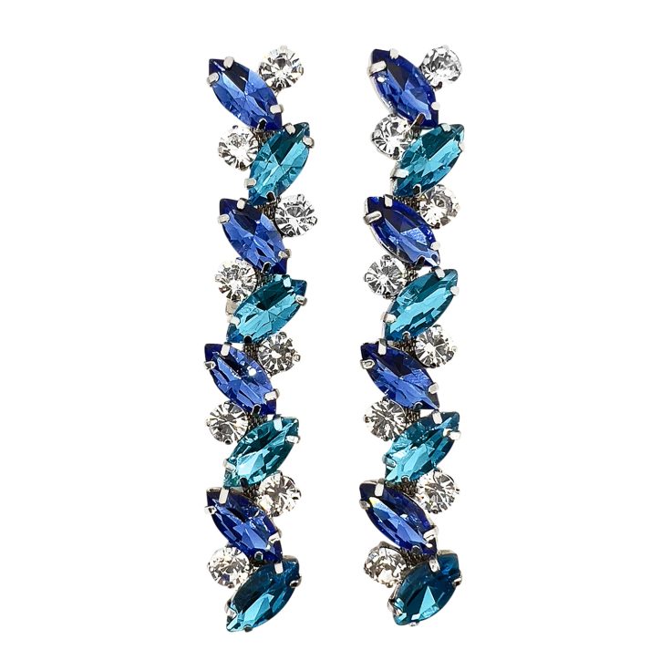 Orecchini Con Pietre Turchesi E Blu Elettrico - Hollywood8
