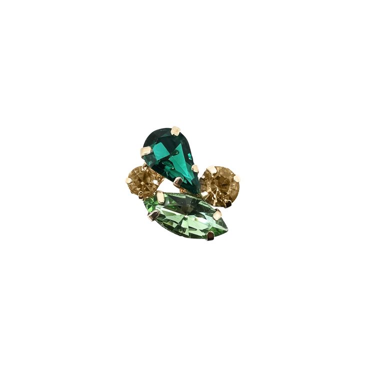 Anello Con Pietre Verdi - A21Diana