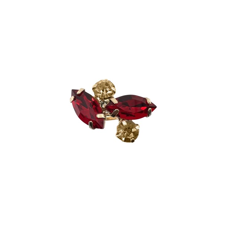 Anello Con Pietre Bordeaux - A14Elettra