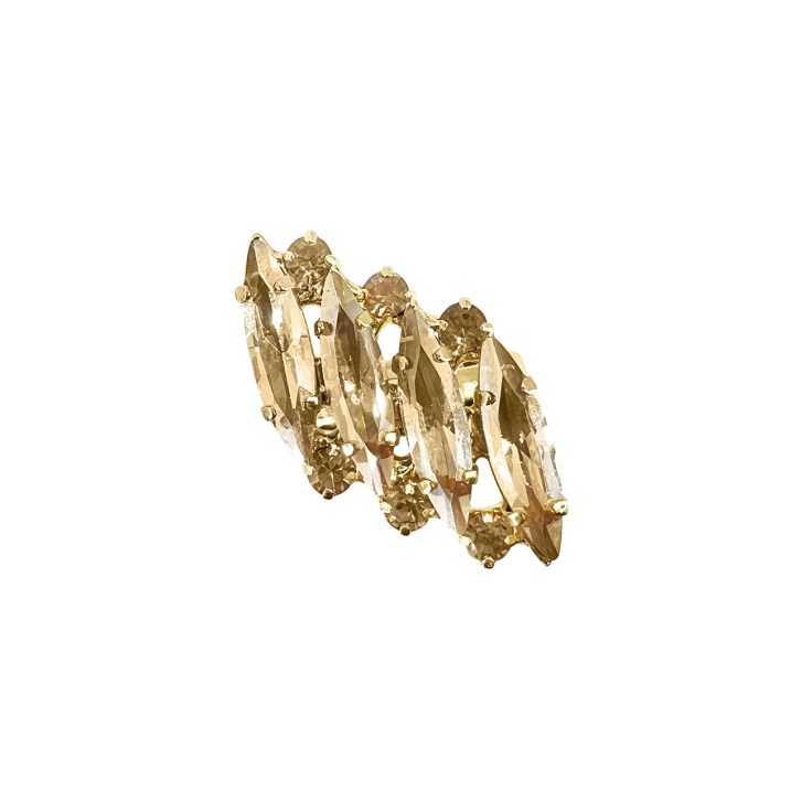 Anello Placcato Oro 24K Con Pietre Oro - A6Vienna