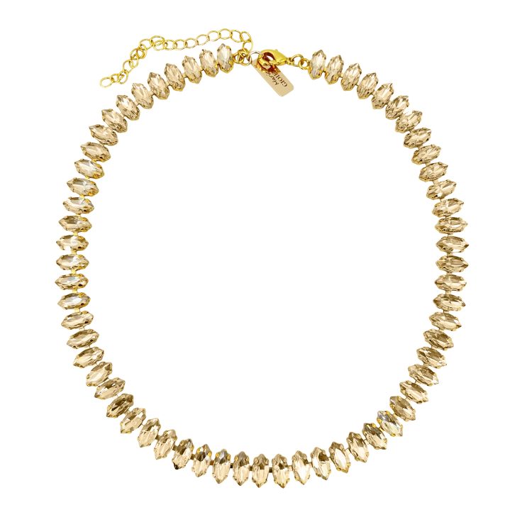 Collana Placcata Oro 24K Con Pietre Oro - C5Themis