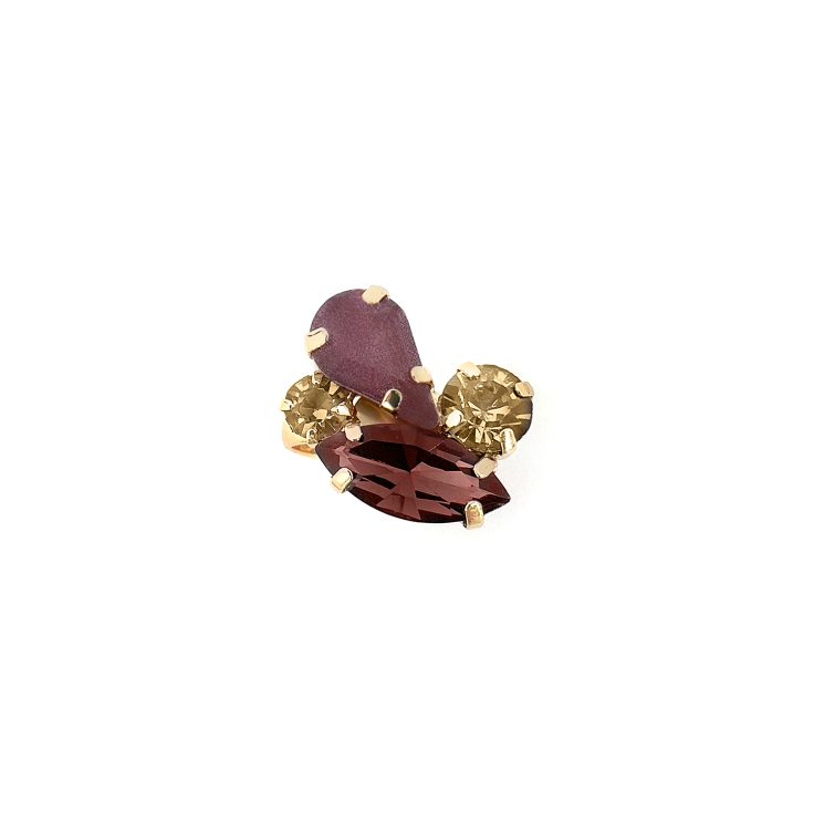 Anello Con Pietre Marsala E Malva - A18Diana