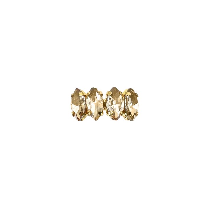 Anello Placcato Oro 24K Con Pietre Oro - A4Themis