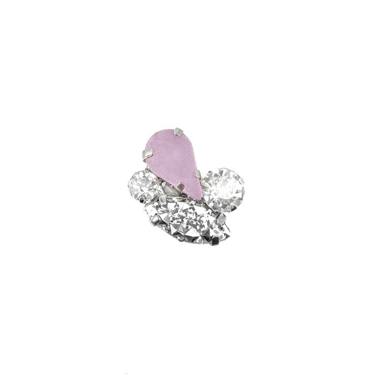 Anello Con Pietre Glitter E Rosa - A29Diana
