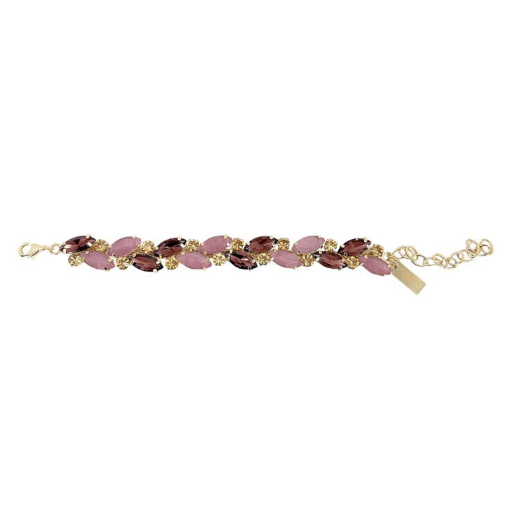 Bracciale Con Pietre Marsala E Malva - Grazia14