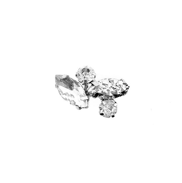 Anello Con Pietre Glitter E Crystal - A25Elettra