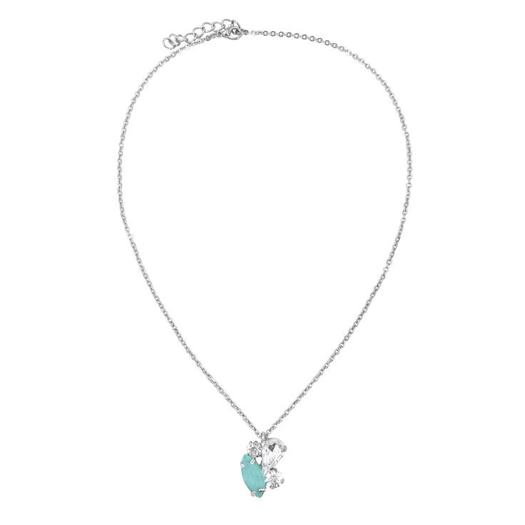 Collana Con Pietre Crystal E Verde Acqua - C2Diana