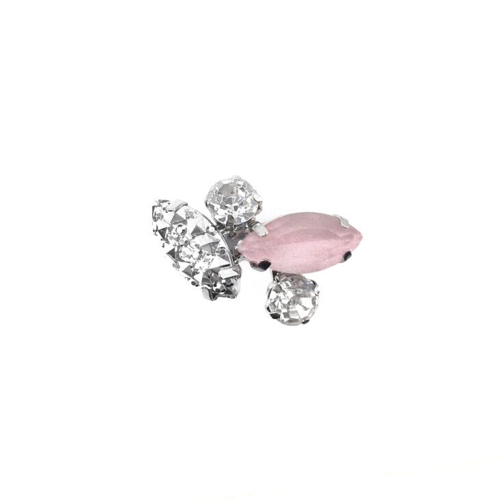 Anello Con Pietre Glitter E Rosa - A26Elettra