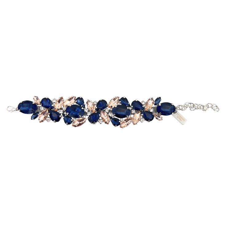Bracciale Con Pietre Blu E Cipria - Armonia22