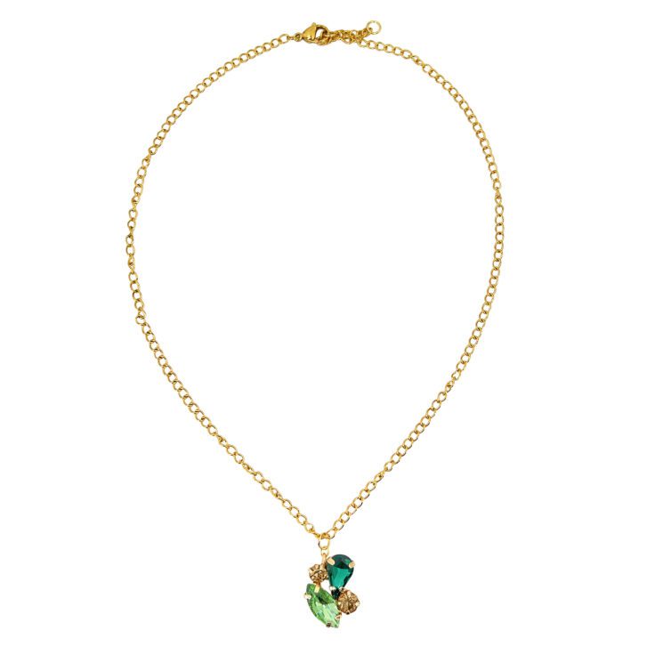 Collana Con Pietre Verdi - C3Diana