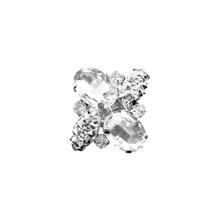 Anello Con Pietre Glitter E Crystal - A37Afrodite
