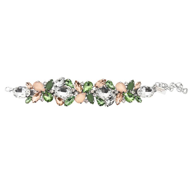 Bracciale Con Pietre Cipria Verdi E Crystal - Armonia23