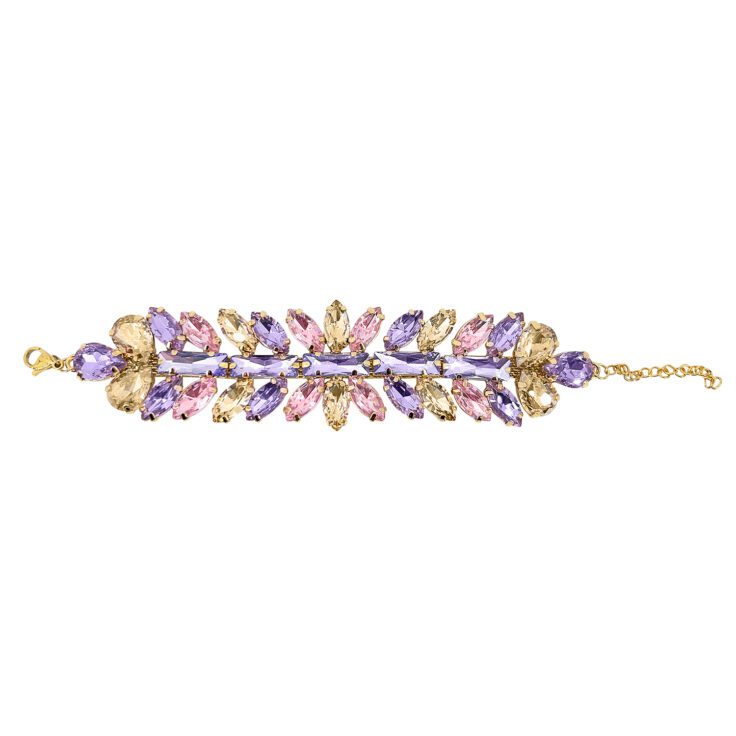 Bracciale Con Pietre Oro Rosa E Ametista - Perseveranza28