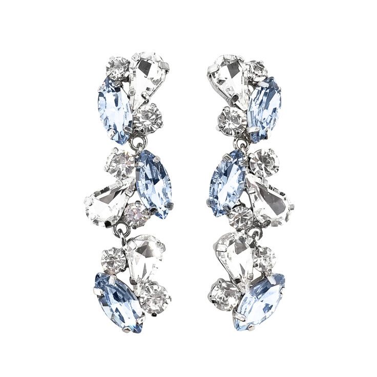 Orecchini Con Pietre Celesti E Crystal - Sirio23