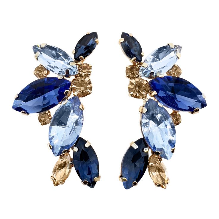 Orecchini Con Pietre Blu E Celesti - Mercurio59