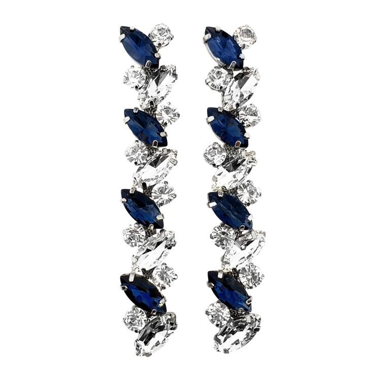 Orecchini Con Pietre Blu E Crystal - Hollywood23