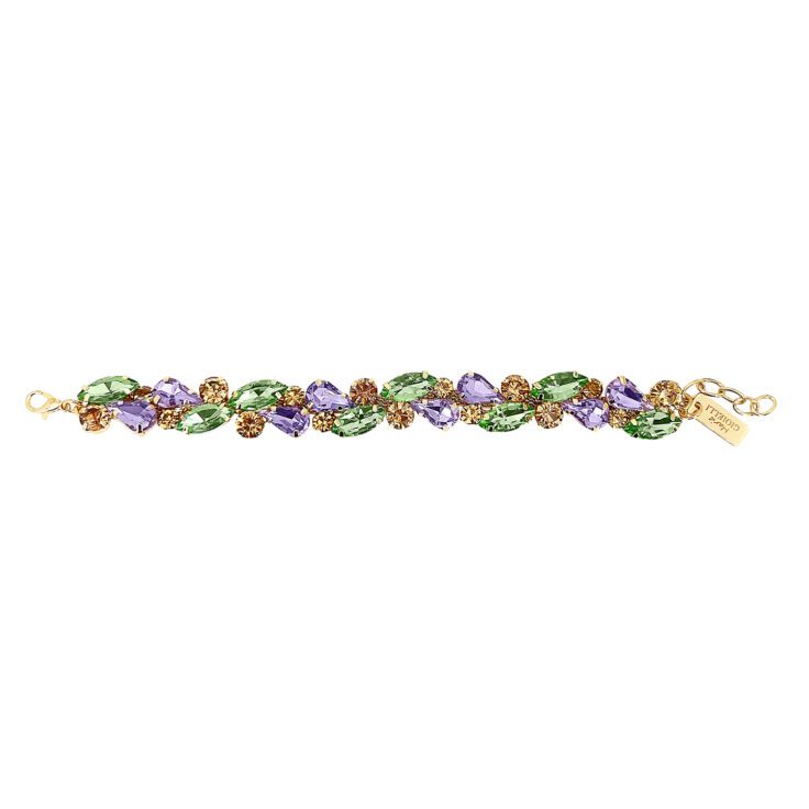 Bracciale Con Pietre Ametista E Verdi - Saggezza29