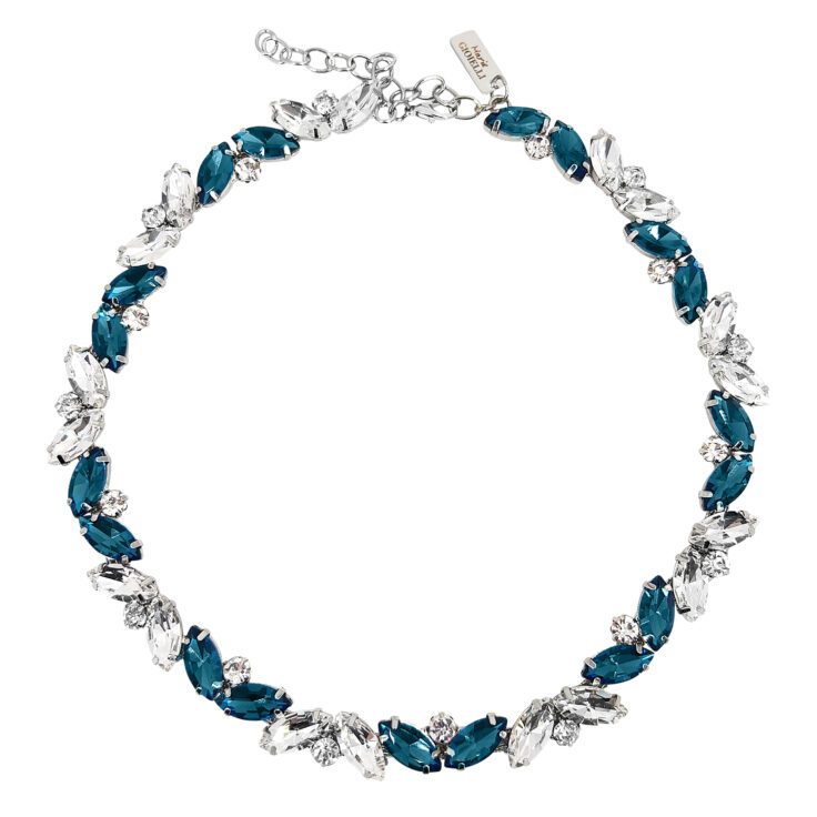 Collana Con Pietre Ottanio E Crystal - Eva15